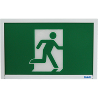 Enseigne de sortie coureur, DEL, &agrave; piles, 12" lo x 7 1/2" la, Pictogramme Trail Hammer and Bolt