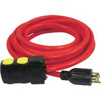 Rallonge pour g&eacute;n&eacute;ratrice avec remises en circuit, SJTW, AWG 10, 20 A, 4 prise(s), 25' Trail Hammer and Bolt