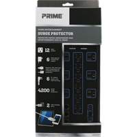 USB Charging Surge Protectors, 12 Outlets, 4200 J, 1875 W, 6' Cord Trail Hammer and Bolt