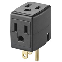 Grounded Triple Cube, 3 Outlet(s), None, 15 Amps, 1875 W, 125 V Trail Hammer and Bolt