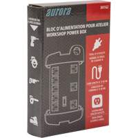 Workshop Surge Protector Power Strip, 8 Outlets, 1350 J, 1875 W, 6' Cord Trail Hammer and Bolt