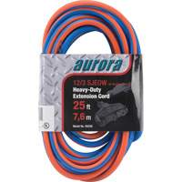 TPE-Rubber Extension Cord with Light Indicator, All-Weather, SJEOW, 12/3 AWG, 15 A, 3 Outlet(s), 25' Trail Hammer and Bolt