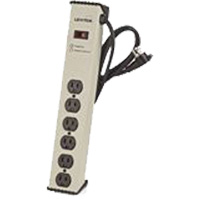 Surge Protector Strip, 6 Outlets, 900 J, 1500 W, 6' Cord Trail Hammer and Bolt