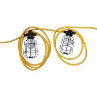 LED Stringlights, 5 Lights, 600" L, Metal Housing Trail Hammer and Bolt