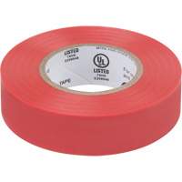 Electrical Tape, 19 mm (3/4") x 18 M (60'), Red, 7 mils Trail Hammer and Bolt