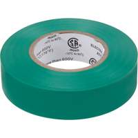 Electrical Tape, 19 mm (3/4") x 18 M (60'), Green, 7 mils Trail Hammer and Bolt
