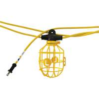Heavy-Duty Moulded Stringlights, 5 Lights, 600" L, Plastic Housing Trail Hammer and Bolt