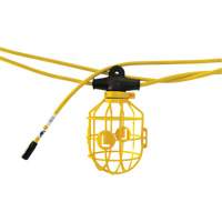 Heavy-Duty Moulded Stringlights, 10 Lights, 1200" L, Plastic Housing Trail Hammer and Bolt