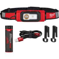 Beacon USB Hard Hat Light, LED, 600 Lumens, 2 Hrs. Run Time, Rechargeable Batteries Trail Hammer and Bolt