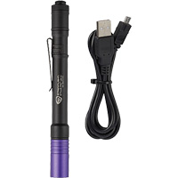 Lampe stylo UV avec port de recharge micro USB Stylus Pro, DEL, Corps en Aluminium, piles Rechargeable, Compris Trail Hammer and Bolt