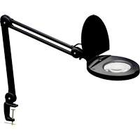 Adjustable Magnifier Lamp, 5 Diopter, LED Light, 47" Arm, C-Clamp, Black Trail Hammer and Bolt
