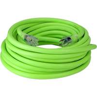 Flexzilla&reg; Pro Industrial Extension Cord, All-Weather, SJTW, 10/3 AWG, 15 A, 50' Trail Hammer and Bolt