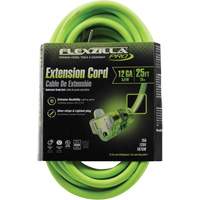 Flexzilla&reg; Pro Industrial Extension Cord, All-Weather, SJTW, 12/3 AWG, 15 A, 25' Trail Hammer and Bolt
