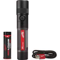 1100L Twist Focus Flashlight, LED, 1100 Lumens, Rechargeable Batteries Trail Hammer and Bolt