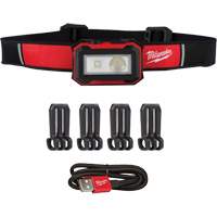 Magnetic Headlamp & Task Light, LED, 450 Lumens, 2.5 Hrs. Run Time, Rechargeable Batteries Trail Hammer and Bolt