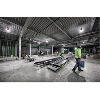 RADIUS Temporary Site Light, LED, 130 W, 15000 Lumens Trail Hammer and Bolt