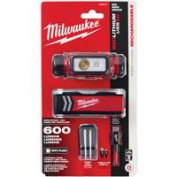 REDLITHIUM USB Hardhat Headlamp, LED, 600 Lumens, 5 Hrs. Run Time, Rechargeable Batteries Trail Hammer and Bolt