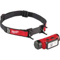 REDLITHIUM USB Hardhat Headlamp, LED, 600 Lumens, 5 Hrs. Run Time, Rechargeable Batteries Trail Hammer and Bolt