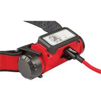 REDLITHIUM USB Hardhat Headlamp, LED, 600 Lumens, 5 Hrs. Run Time, Rechargeable Batteries Trail Hammer and Bolt