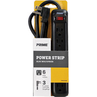 Power Strip, 6 Outlet(s), 3', 15 A, 1875 W, 125 V Trail Hammer and Bolt