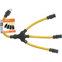 "W" Adapter, Outdoor, STW, 12/3 AWG, 15 A, 3 Outlet(s), 2' Trail Hammer and Bolt