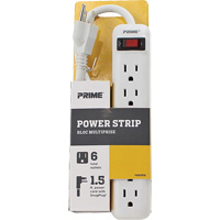 Power Strip, 6 Outlet(s), 1-1/2', 15 A, 1875 W, 125 V XJ246 | Trail Hammer and Bolt