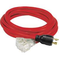 Generator Extension Cord with Tritap, STW, 10 AWG, 3 Outlet(s), 25' Trail Hammer and Bolt