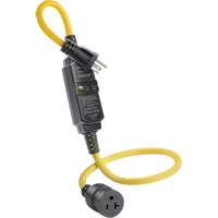 GFCI Cord Set with Automatic Reset, 120 V, 20 A, 3' Cord Trail Hammer and Bolt