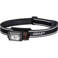 Lampe frontale COAST WPH10R &agrave; deux couleurs avec aimant et agrafe, DEL, 500 lumens, 3,25 hres de fonctionnement, piles Rechargeable Trail Hammer and Bolt