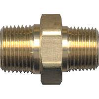 Reducing Hex Nipple, Brass, 1/4" x 1/8", NPT x NPT Trail Hammer and Bolt