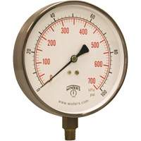 Contractor Pressure Gauge, 4-1/2" , 0 - 100 psi, Bottom Mount, Analogue YB900 | Trail Hammer and Bolt