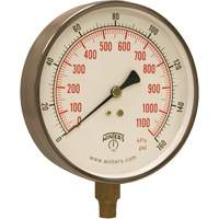 Contractor Pressure Gauge, 4-1/2" , 0 - 160 psi, Bottom Mount, Analogue YB901 | Trail Hammer and Bolt